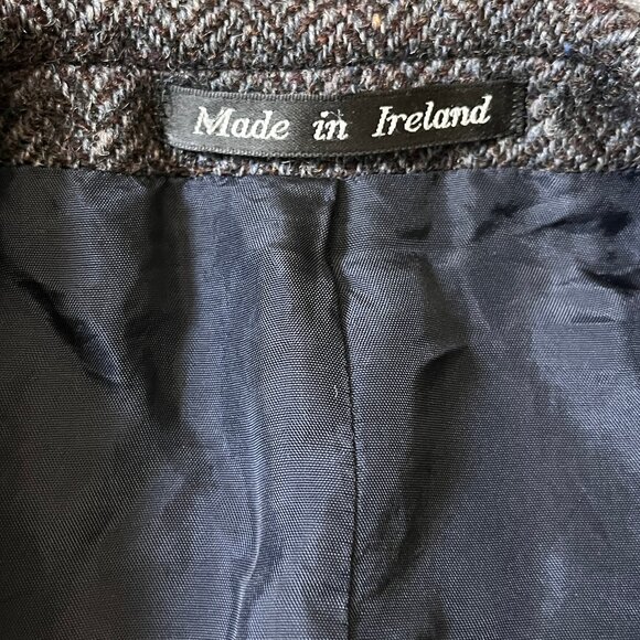 Donegal Tweed Ireland Wool Herringbone Sport Coat Blazer - Men's EU 54L / US 44L - Picture 8 of 16
